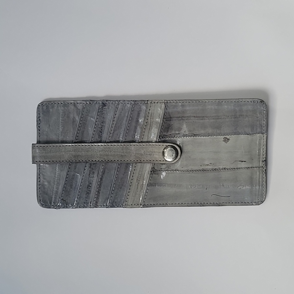 10 card grey eel skin credit card holder.